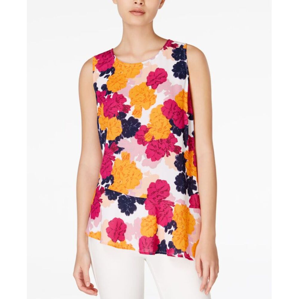 Maison Jules Printed Asymmetrical Top